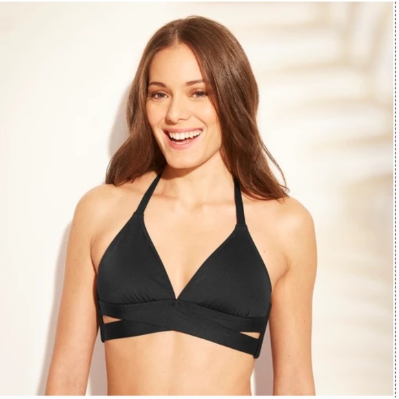 wrap halter bikini top